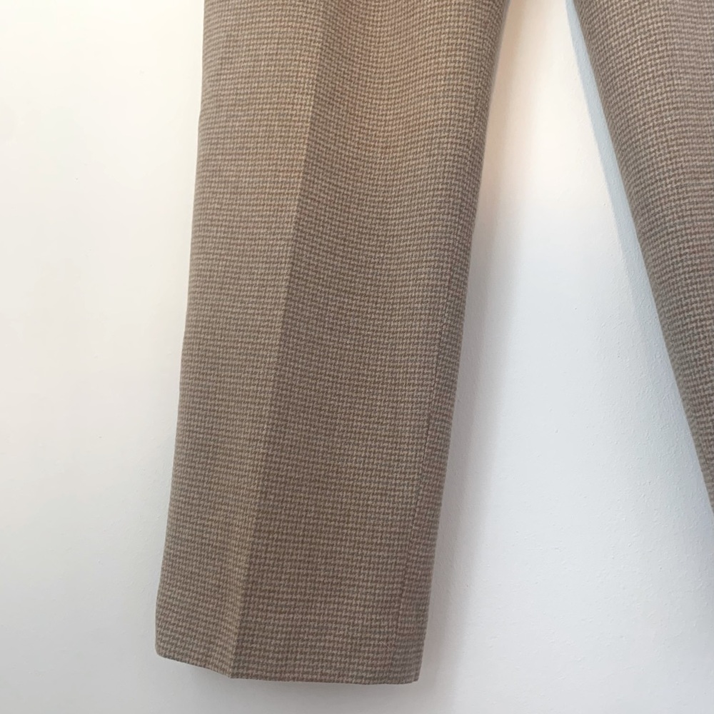 Vintage Pendleton Wool Houndstooth Camel Pants Li… - image 4